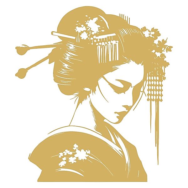 Jumpeak Wanddekoobjekt Japanische Frau Metall Wanddekoration, günstig online kaufen