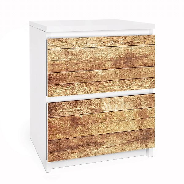 Möbelfolie für IKEA Malm Kommode 2 Schubladen Nordic Woodwall günstig online kaufen