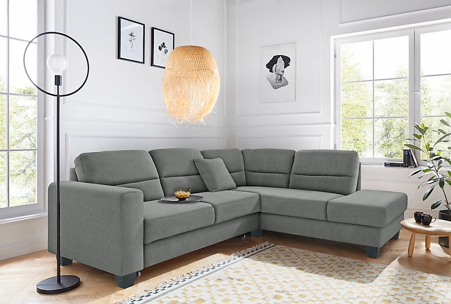 TRENDMANUFAKTUR Ecksofa "Chamber, zeitlos&modern, hoher Sitzkomfort, Breite günstig online kaufen