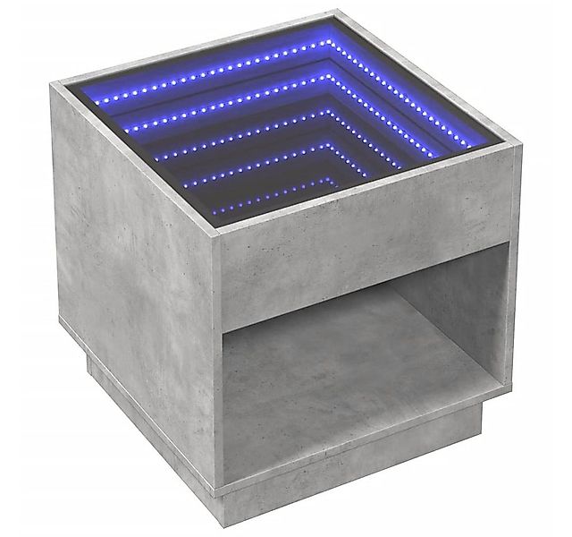 vidaXL Couchtisch Couchtisch mit Infinity-LED Betongrau 50x50x50 cm (1-St) günstig online kaufen
