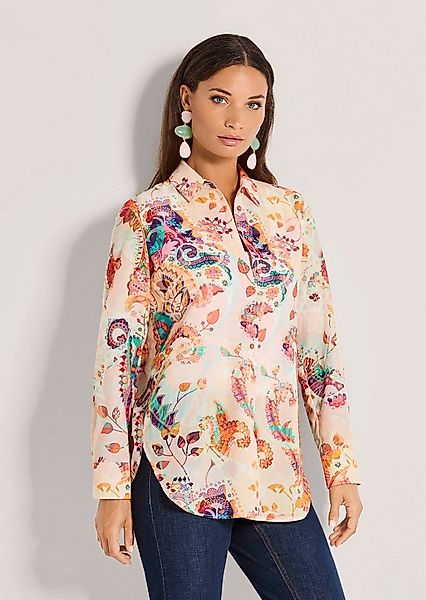 MADELEINE Hemdbluse Baumwollbluse mit Paisley-Muster Druckbluse mit Hemdkra günstig online kaufen