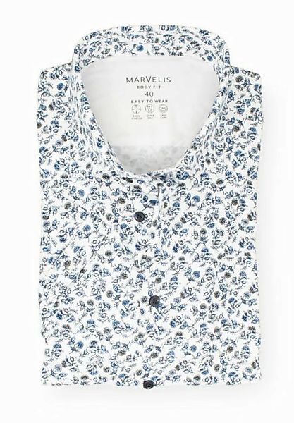 MARVELIS Kurzarmhemd Easy To Wear Body Fit enge, taillierte Schnittführung günstig online kaufen