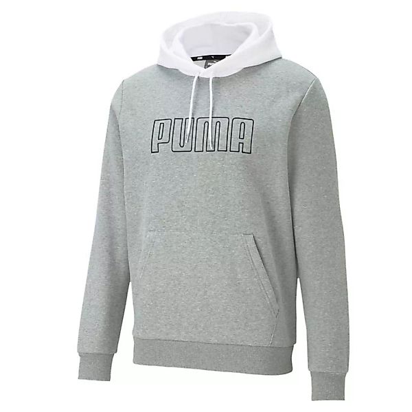 Puma Block Emb Kapuzenpullover L Medium Gray Heather günstig online kaufen