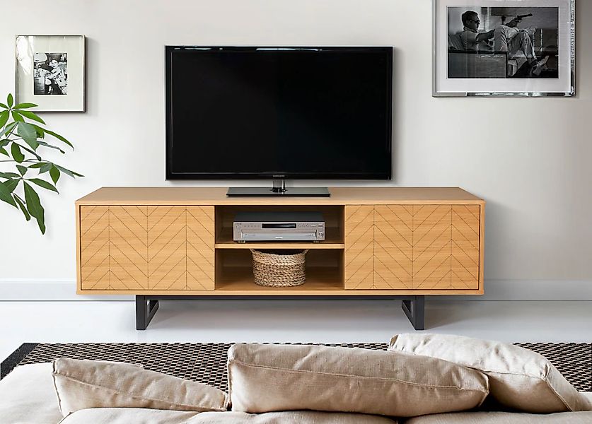 andas Lowboard, Kommode mit besonderem Print, push-to-open Funktion, FSC günstig online kaufen