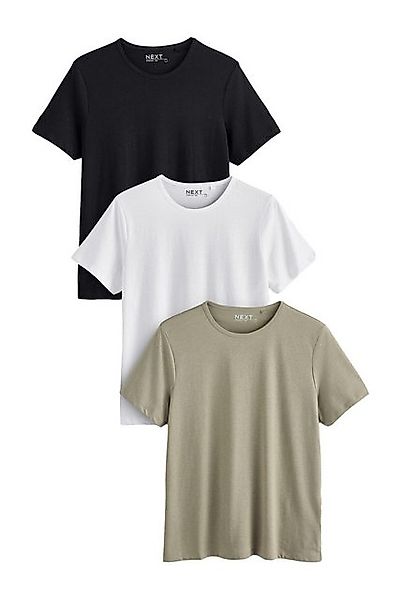 Next T-Shirt Everyday Kurzarm-T-Shirt mit Rundhalsausschnitt (3-tlg) günstig online kaufen