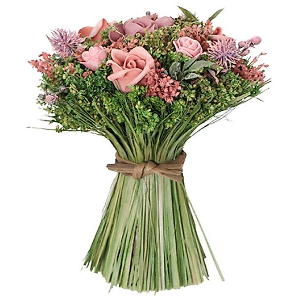 Kunstblumenstrauß Ländlicher Blumenstrauß Groß 16x20 cm günstig online kaufen