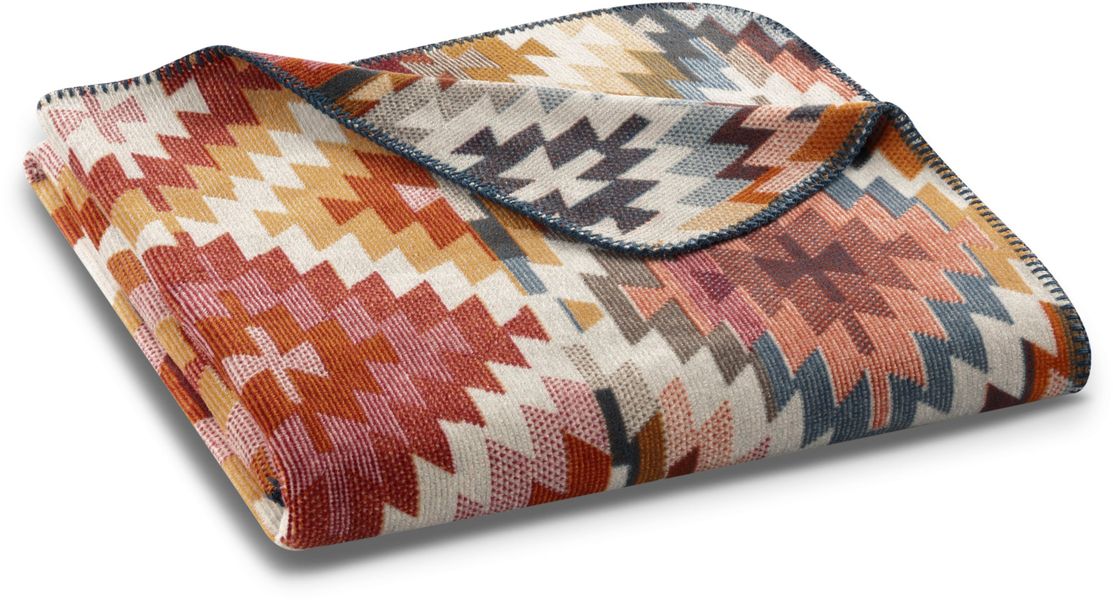 Biederlack Wohndecke "Nomad" mit geketteltem Zierstich, Kuscheldecke günstig online kaufen