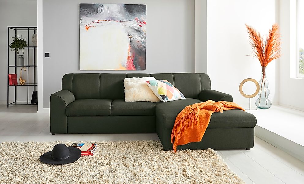 DOMO collection Ecksofa "Topper, elegant und zeitlos, kompaktes Stellmaß 24 günstig online kaufen