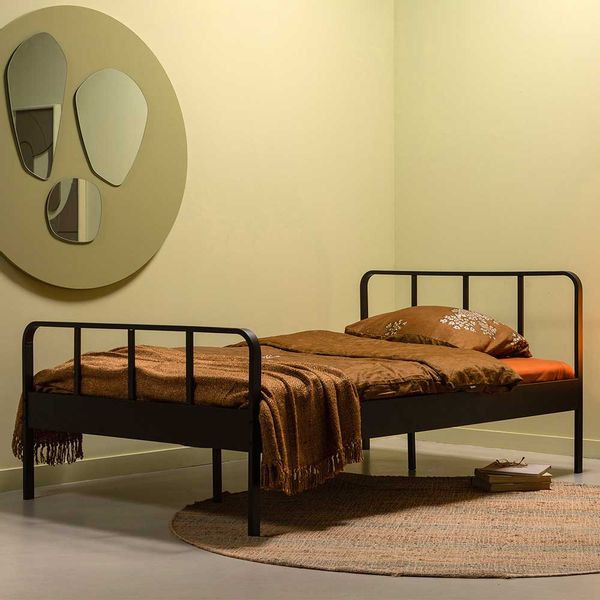 Metallbetten schwarz Retro mit 42 cm Einstiegshöhe 28 cm Bodenfreiheit günstig online kaufen