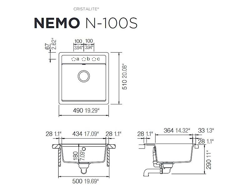 Schock Einbauspüle Einbauspüle Nemo N-100S A günstig online kaufen