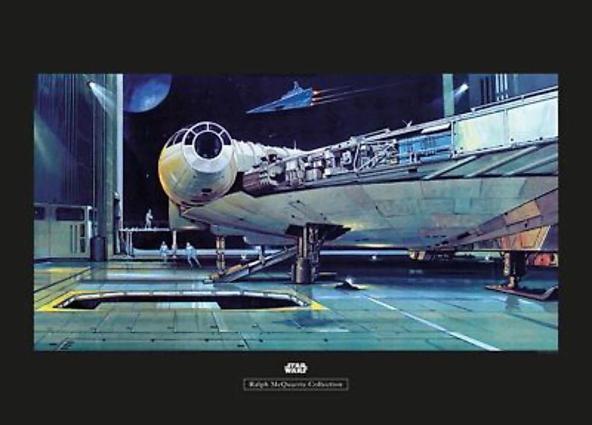 KOMAR Wandbild - Star Wars Classic RMQ Falcon Hangar - Größe: 70 x 50 cm me günstig online kaufen