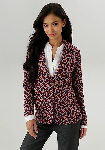 Aniston SELECTED Kurzblazer, in trendy Jacquard-Qualität - NEUE KOLLEKTION günstig online kaufen