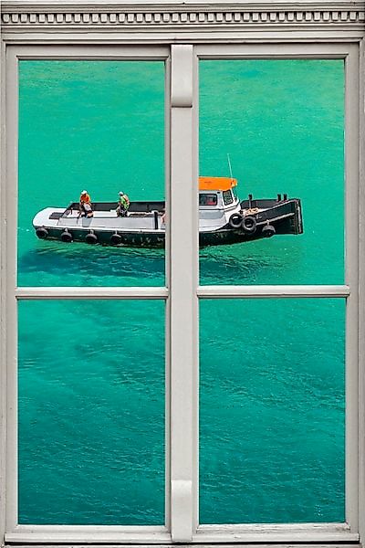 queence Wandsticker »Boot im Meer« Wandsticker, Wandbild, selbstklebend, 3D günstig online kaufen