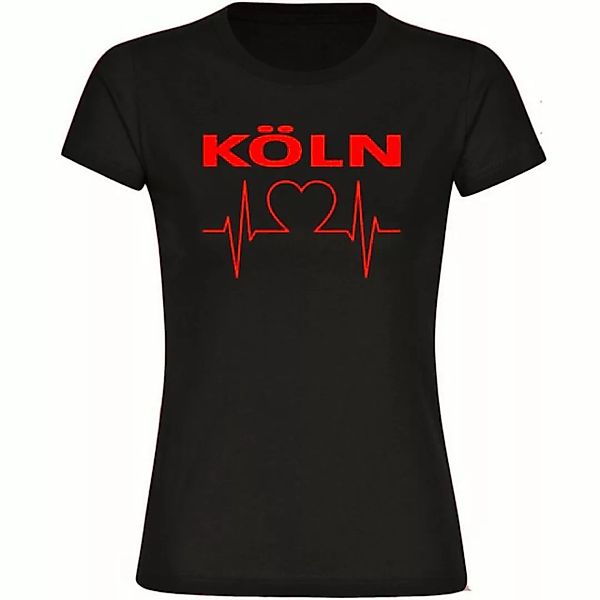 multifanshop T-Shirt Damen Köln - Herzschlag - Frauen günstig online kaufen