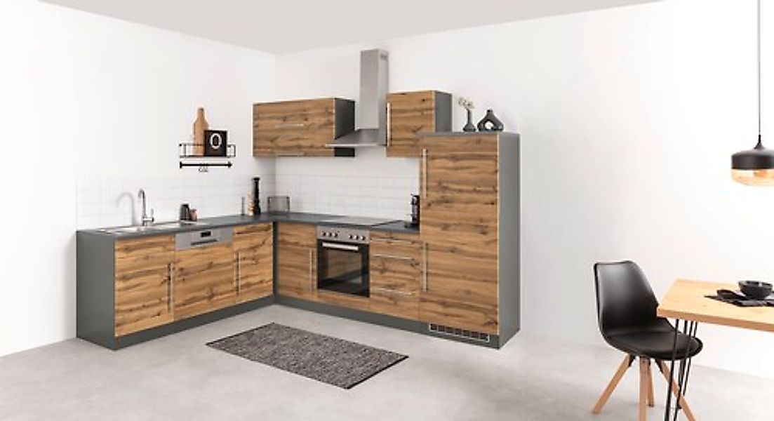 KOCHSTATION Winkelküche "KS-Samos", Stellbreite 280x220 cm, wahlweise mit E günstig online kaufen