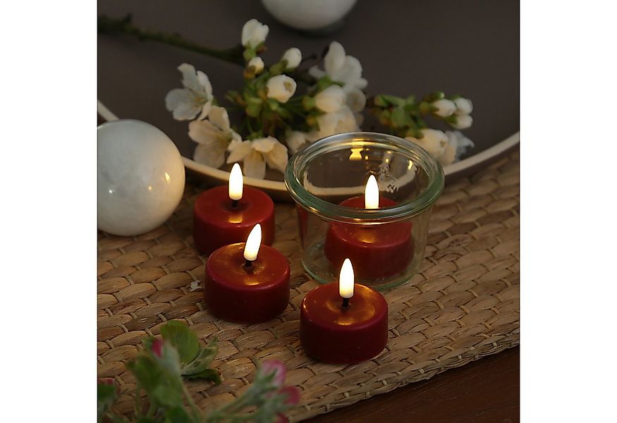 Deluxe Homeart LED-Kerze LED Mini Teelichter Mia flackernd mit Batterien D: günstig online kaufen
