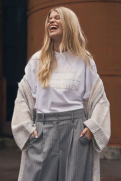 SENSES.THE LABEL Rundhalsshirt aus Baumwolle günstig online kaufen