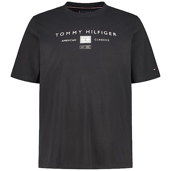Tommy Hilfiger T-Shirt mit Label-Print Farbe schwarz Größe: 3XL günstig online kaufen
