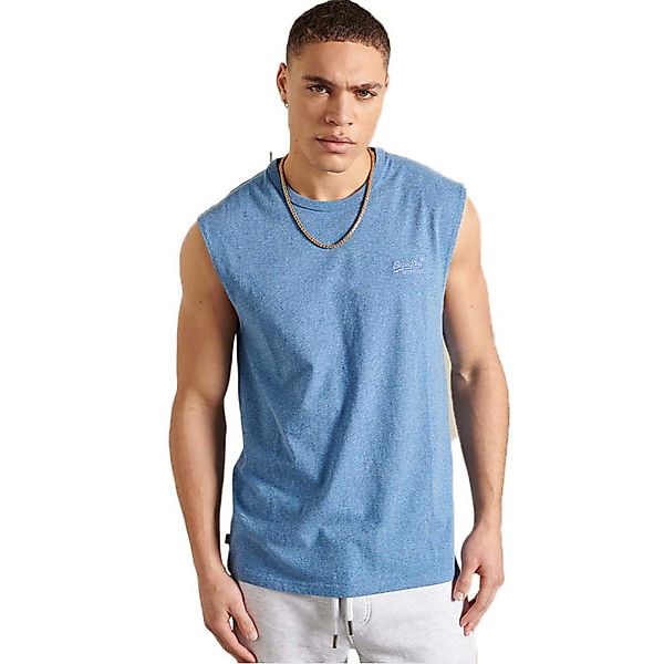 Superdry Orange Label Classic Ärmelloses T-shirt M Bright Blue Grit günstig online kaufen