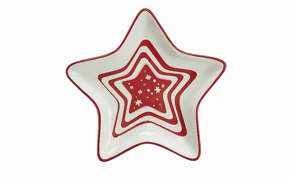 HOME STORY Weihnachtsteller Stern Weihnachtsgeschirr  ¦ weiß ¦ Dolomite ¦ M günstig online kaufen