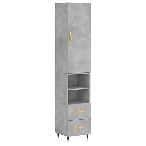 vidaXL Highboard Betongrau 34,5x34x180 cm Holzwerkstoff 3198901 günstig online kaufen