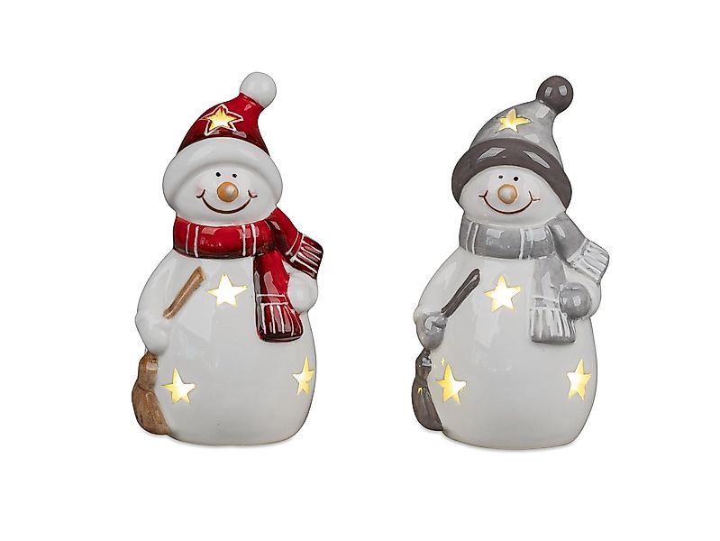 formano LED-Dekofigur 2er Set Schneemann Figuren – Beleuchtet, 14 cm hoch, günstig online kaufen