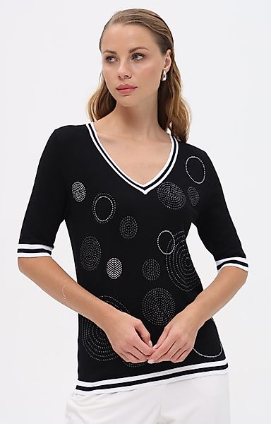 Passioni T-Shirt mit Strasssteinen günstig online kaufen