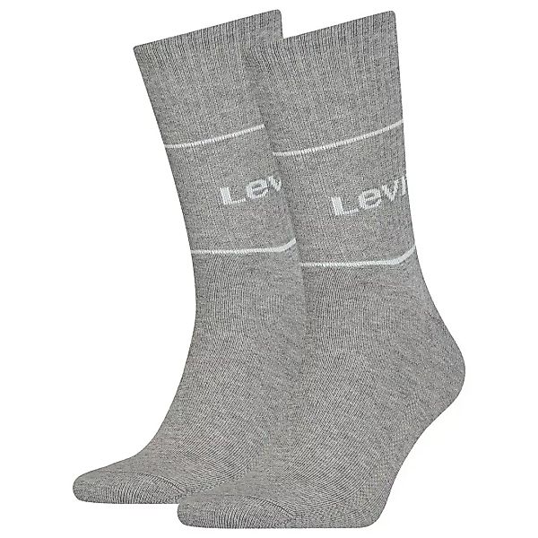 Levi´s ® Short Cut Logo Sport Socken 2 Paare EU 43-46 Grey Melange günstig online kaufen