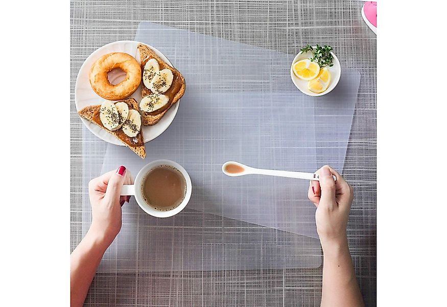 BYSURE Platzset, (4-St), Transparente Tischsets Kunststoff-Tischset 2er 4er günstig online kaufen