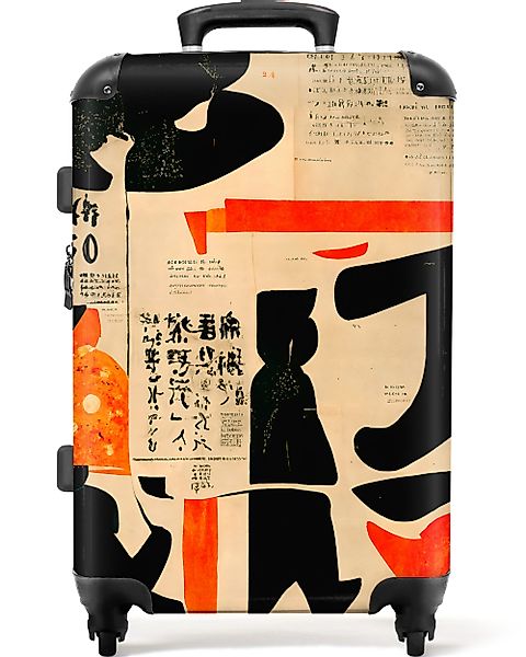 NoBoringSuitcases.com© Hartschalen-Trolley Vintage - Rot - günstig online kaufen