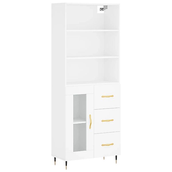 vidaXL Highboard Weiß 69,5x34x180 cm Holzwerkstoff 3189485 günstig online kaufen
