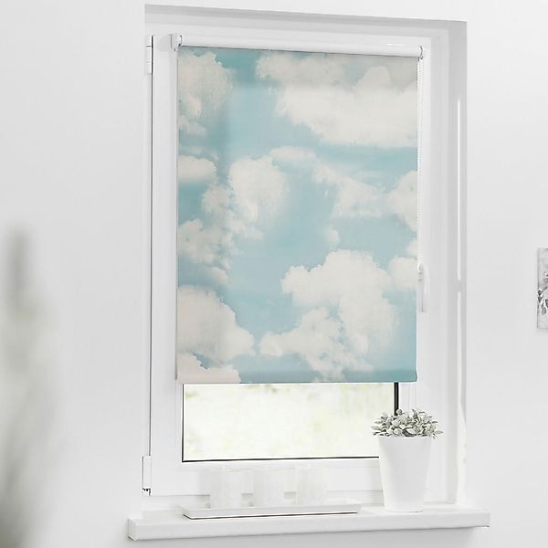 Verdunkelungsrollo Wolken blau B/L: ca. 60x150 cm günstig online kaufen