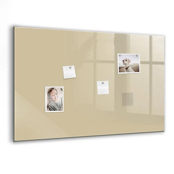 Tulup Beschreibbare Glasmagnettafel Beige 90x60 cm Magnettafel Büro Glas Sc günstig online kaufen