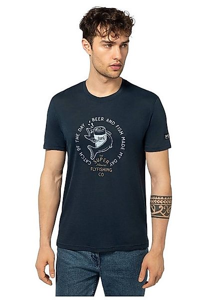 SUPER.NATURAL T-Shirt Juhos Finest Tee - dunkelblau/grau Herren günstig online kaufen