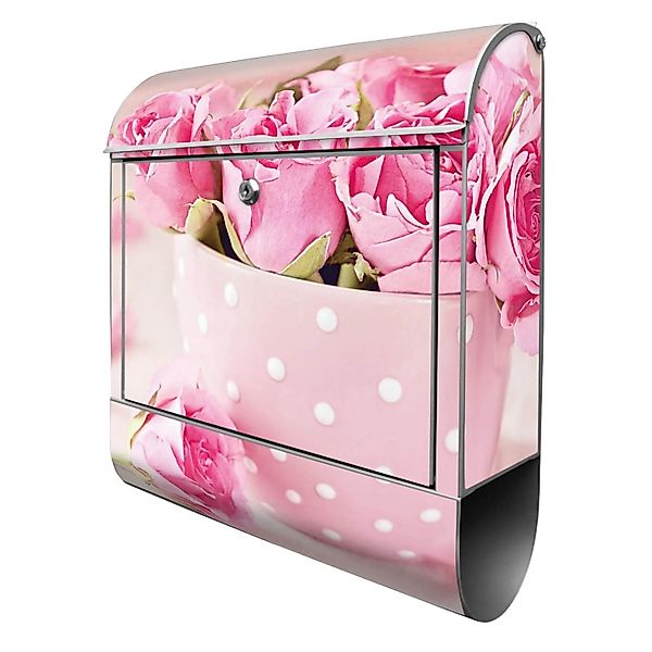 Banjado Design Briefkasten Silber Pulverbeschichtet 39x47x14cm 2 Schlüssel günstig online kaufen