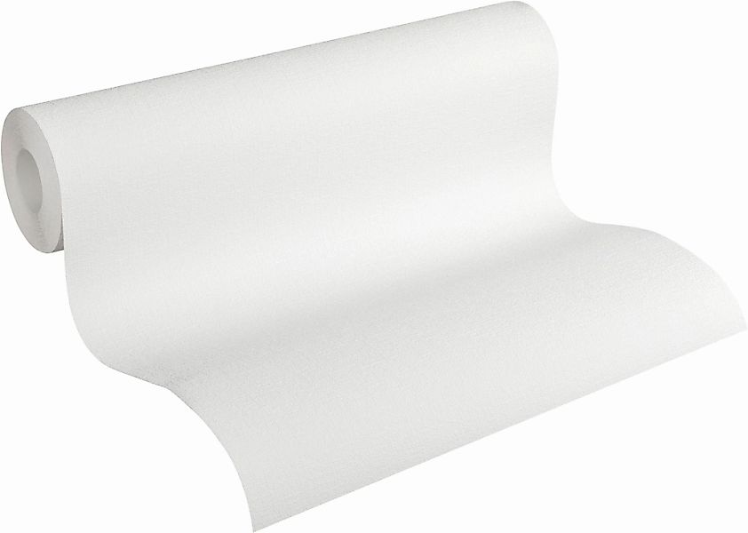 Bricoflor Weiße Vliestapete mit Struktur Wohnzimmer und Flur Tapete Schlich günstig online kaufen