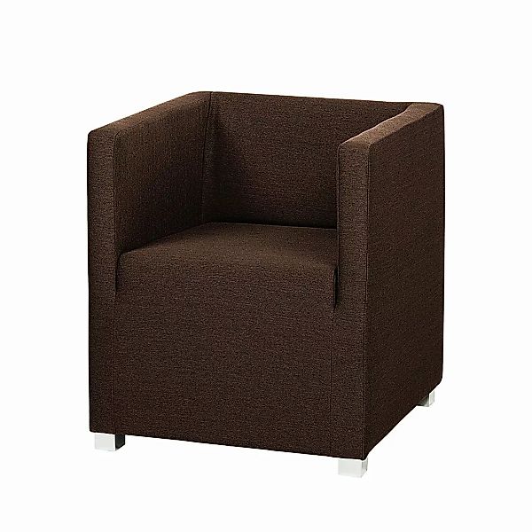 home24 mooved Sessel Carmen Dunkelbraun Webstoff 63x71x64 cm (BxHxT) günstig online kaufen