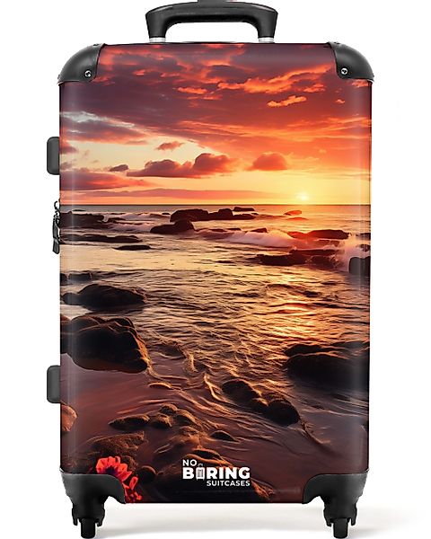 NoBoringSuitcases.com© Hartschalen-Trolley Felsiger Strand bei Sonnenunterg günstig online kaufen