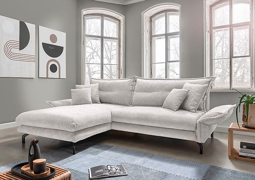 Home affaire Ecksofa "LAVA Breite 255 cm, modern und elegant, aktuelle Kiss günstig online kaufen