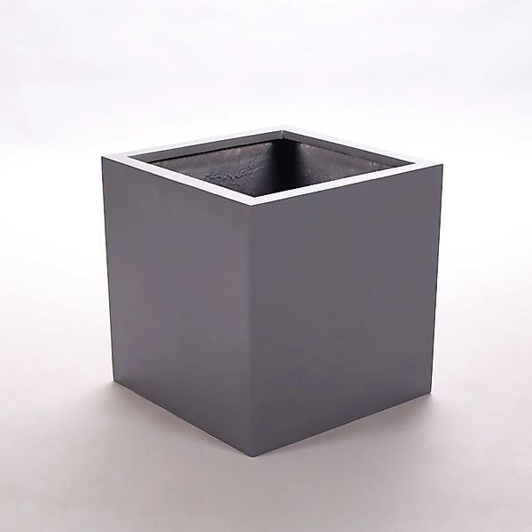 Elegant Einrichten Pflanzkübel Fiberglas Anthrazit-Metallic Quadratisch 30x günstig online kaufen
