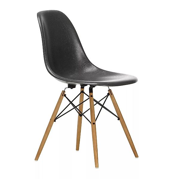 Vitra - Eames Fiberglass Side Chair DSW Gestell Esche - Elefantengrau/Sitzs günstig online kaufen