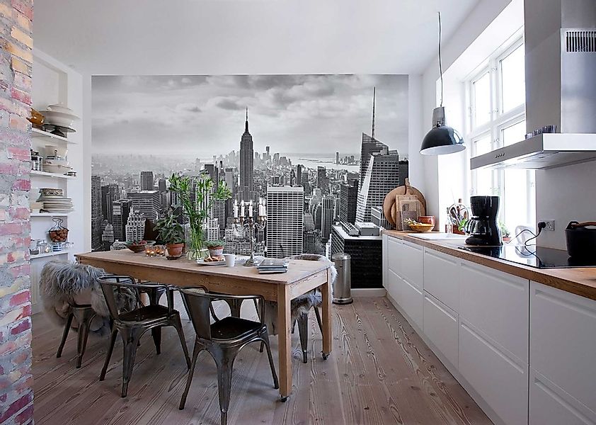 Sanders & Sanders Fototapete New York Grau 368 x 254 cm 612204 günstig online kaufen