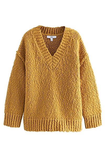 Next V-Ausschnitt-Pullover Langer, strukturierter Pullover mit V-Ausschnitt günstig online kaufen