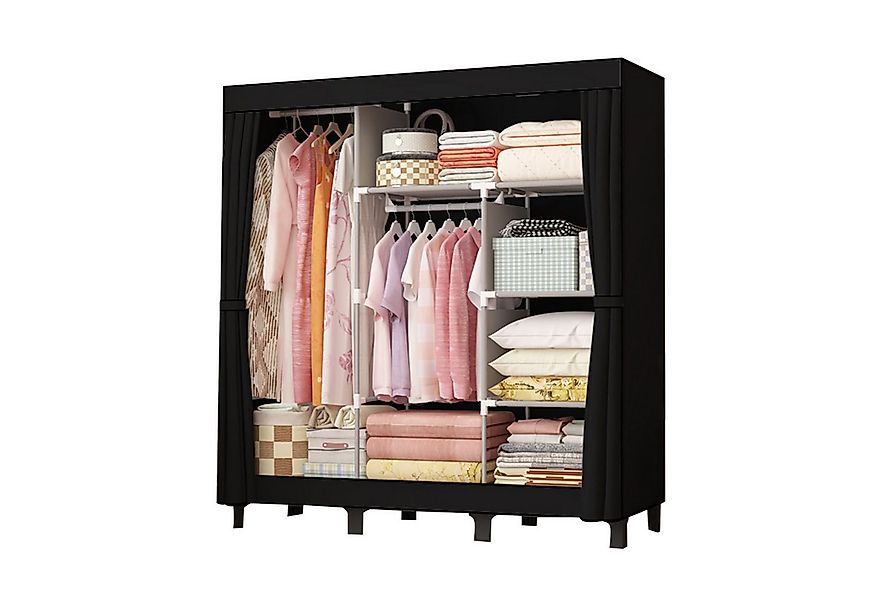 loefme Kleiderschrank Stoffschrank, 170×45×175 cm/130×45×172 cm Stoffkleide günstig online kaufen
