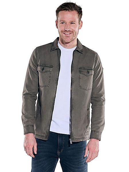 Engbers Langarmhemd engbers Herren Overshirt uni, Braunbeige günstig online kaufen
