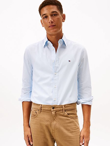 Tommy Hilfiger Langarmhemd "FLEX POPLIN BIG GINGHAM" regular fit, Button-do günstig online kaufen
