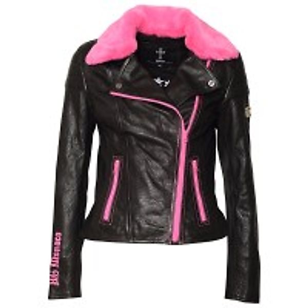 Damen Lederjacke ALLA-black-pink günstig online kaufen