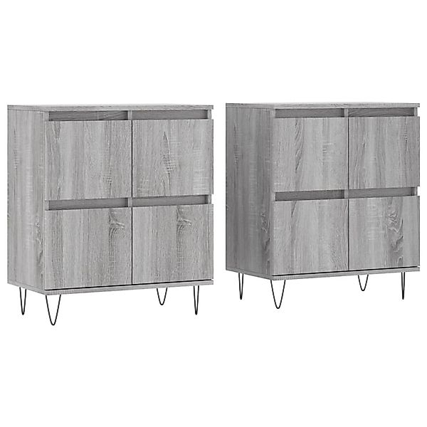 vidaXL Sideboards 2 Stk Grau Sonoma Holzwerkstoff 3190179 günstig online kaufen