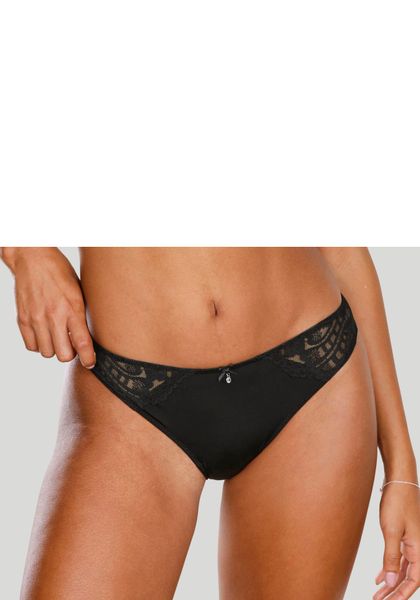 LASCANA Tanga "Flora" hinten aus leicht transparenter Spitze günstig online kaufen