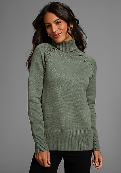 Laura Scott Rollkragenpullover, mit Flechtdetail günstig online kaufen